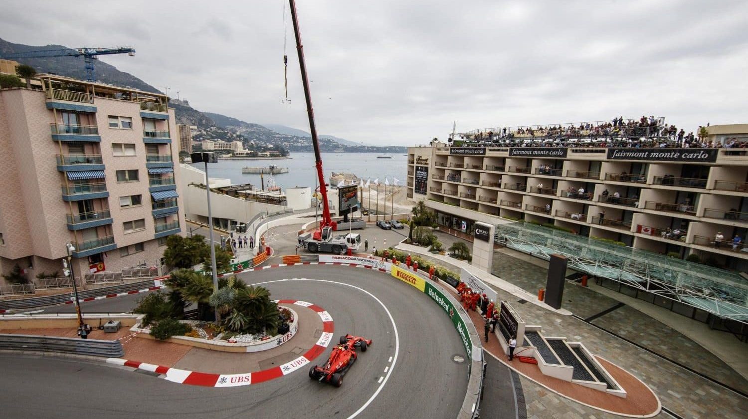 Grand Prix Formule 1 de Monaco - Passage du pilote Charles Leclerc de l'écurie Ferrari